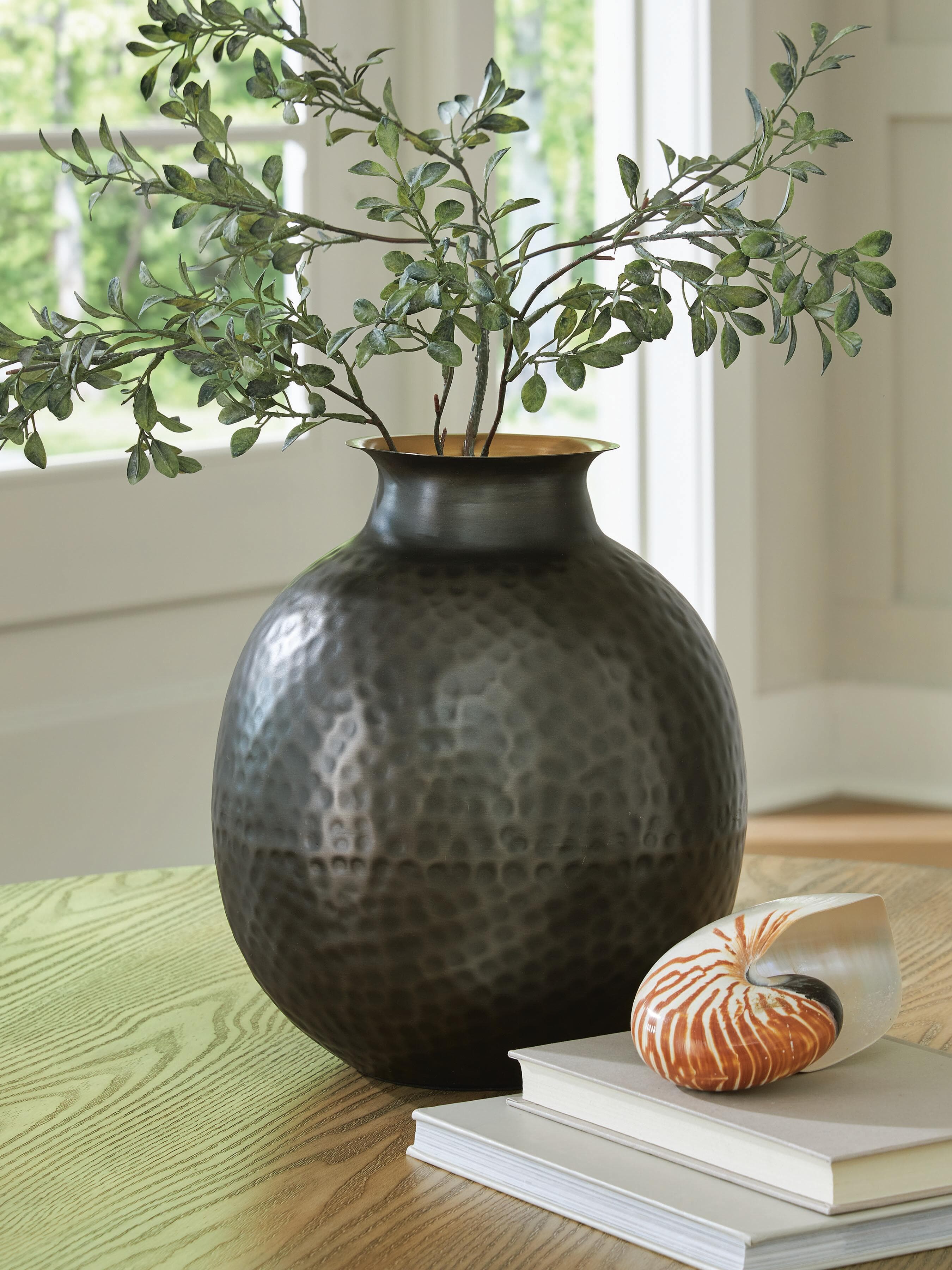 Woody Vase — Pewter/Gold Finish — view 2