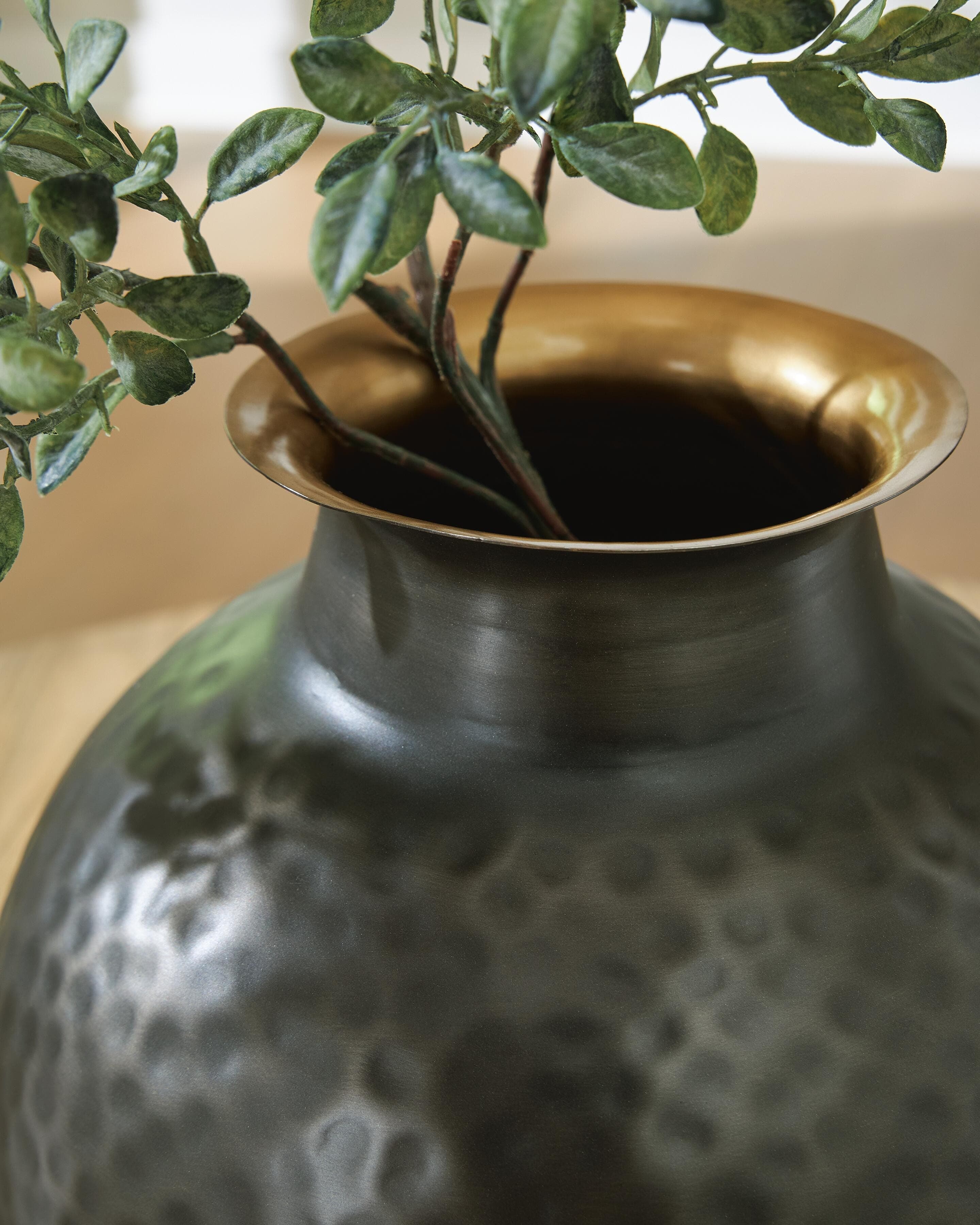 Woody Vase — Pewter/Gold Finish — view 3
