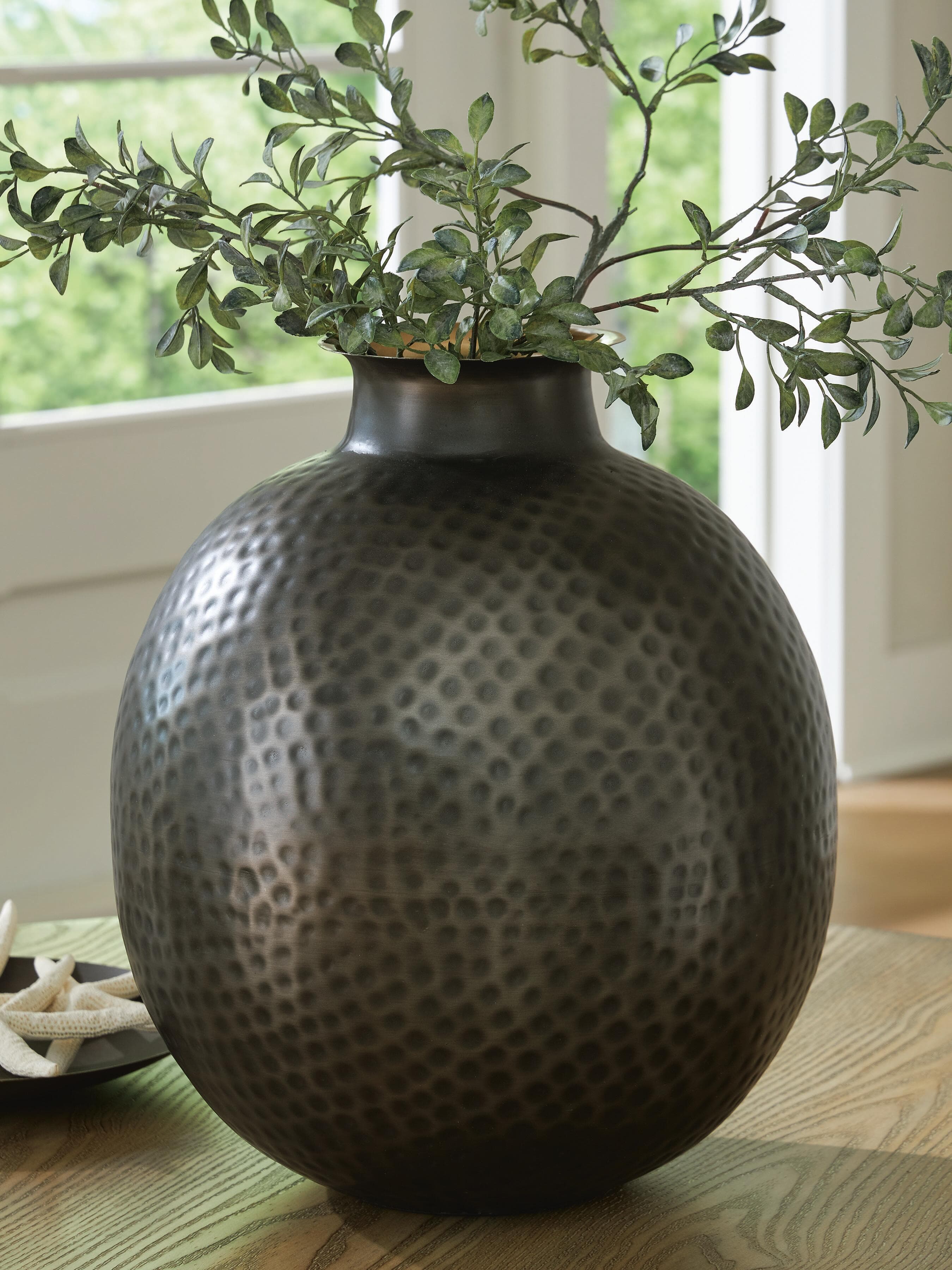 Woody Vase — Pewter/Gold Finish — view 2