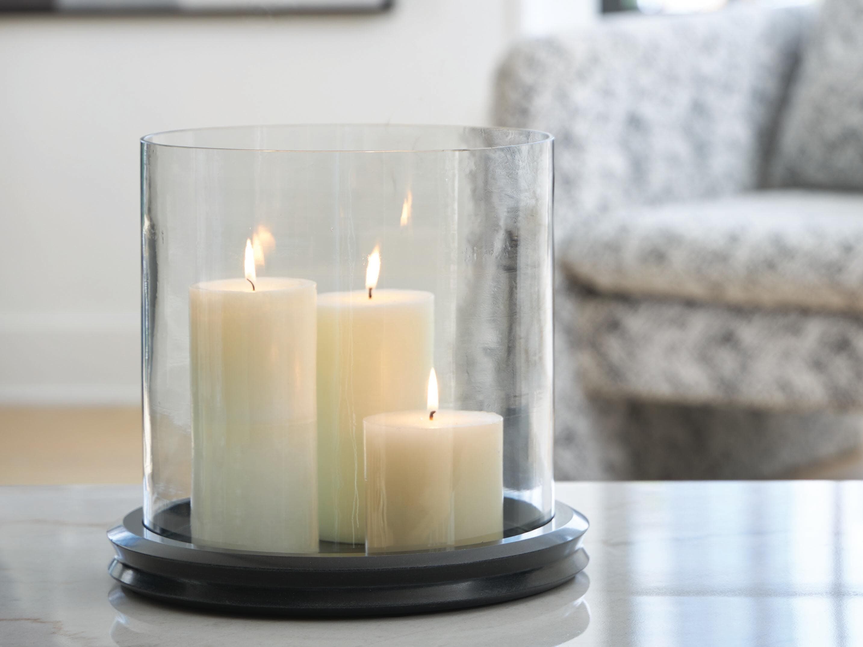Saskia Candle Holder — Clear/Black — view 2