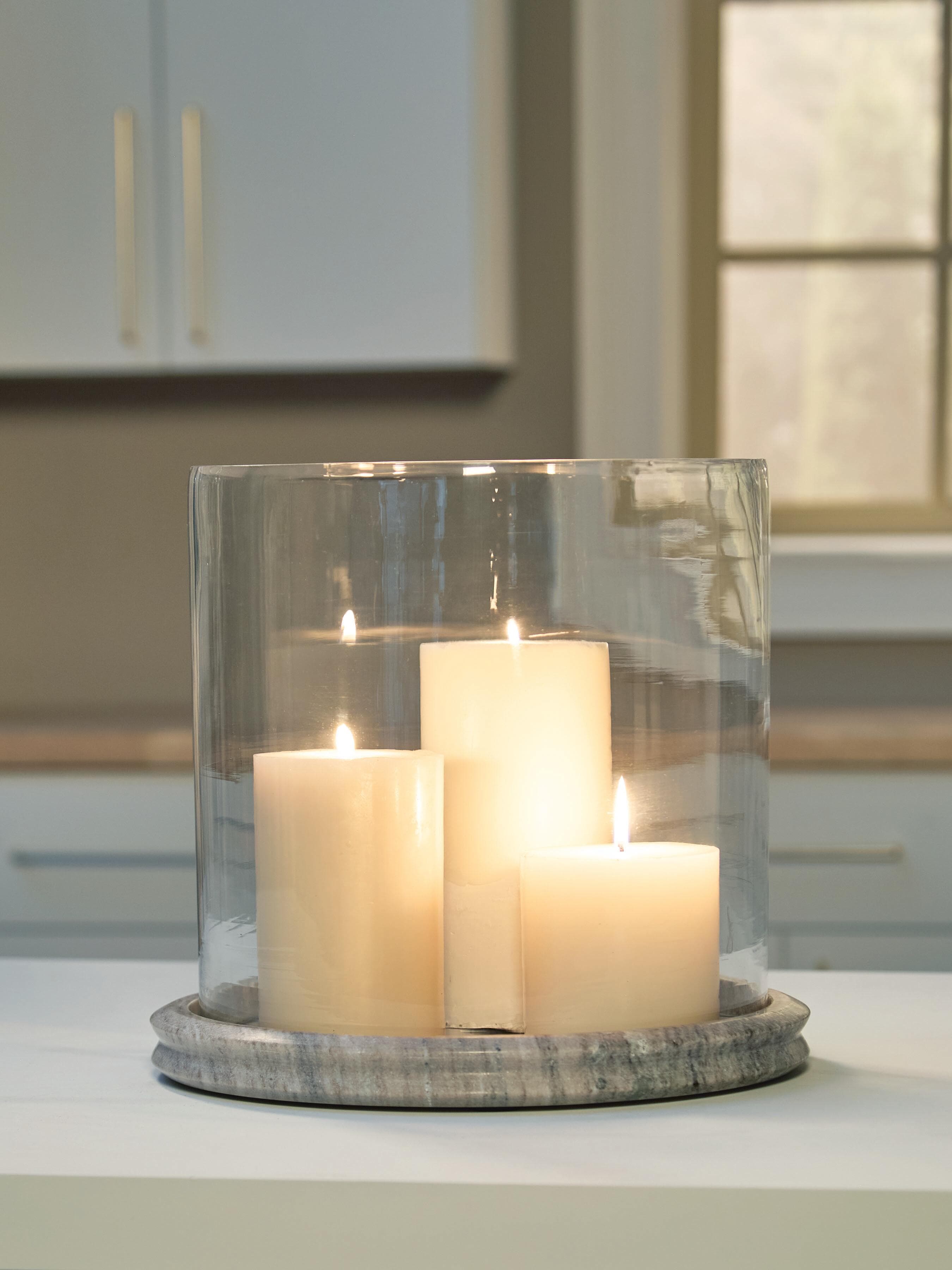 Saskia Candle Holder — Clear/Beige — view 2
