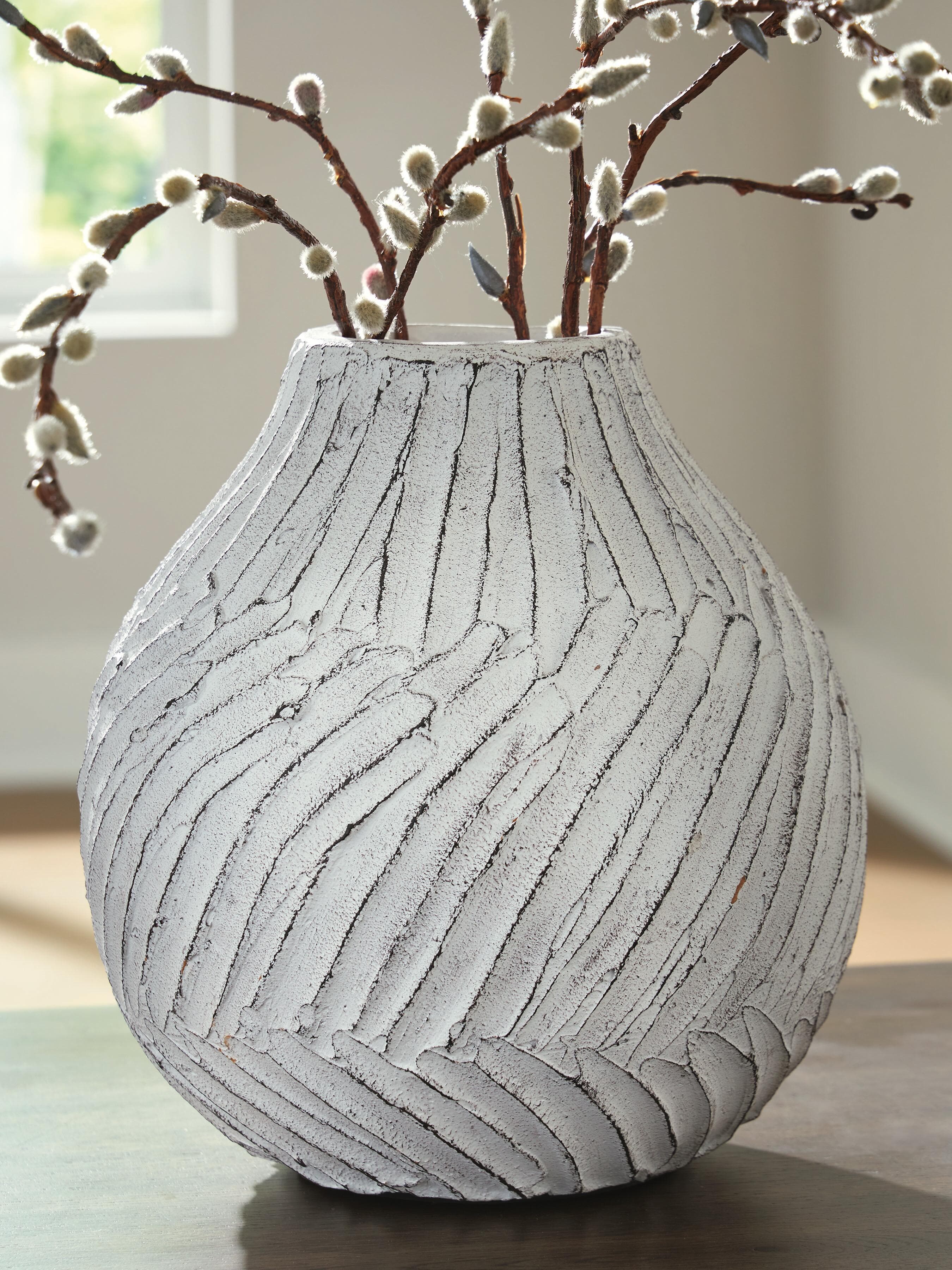 Shelvie Vase — Distressed White — view 2