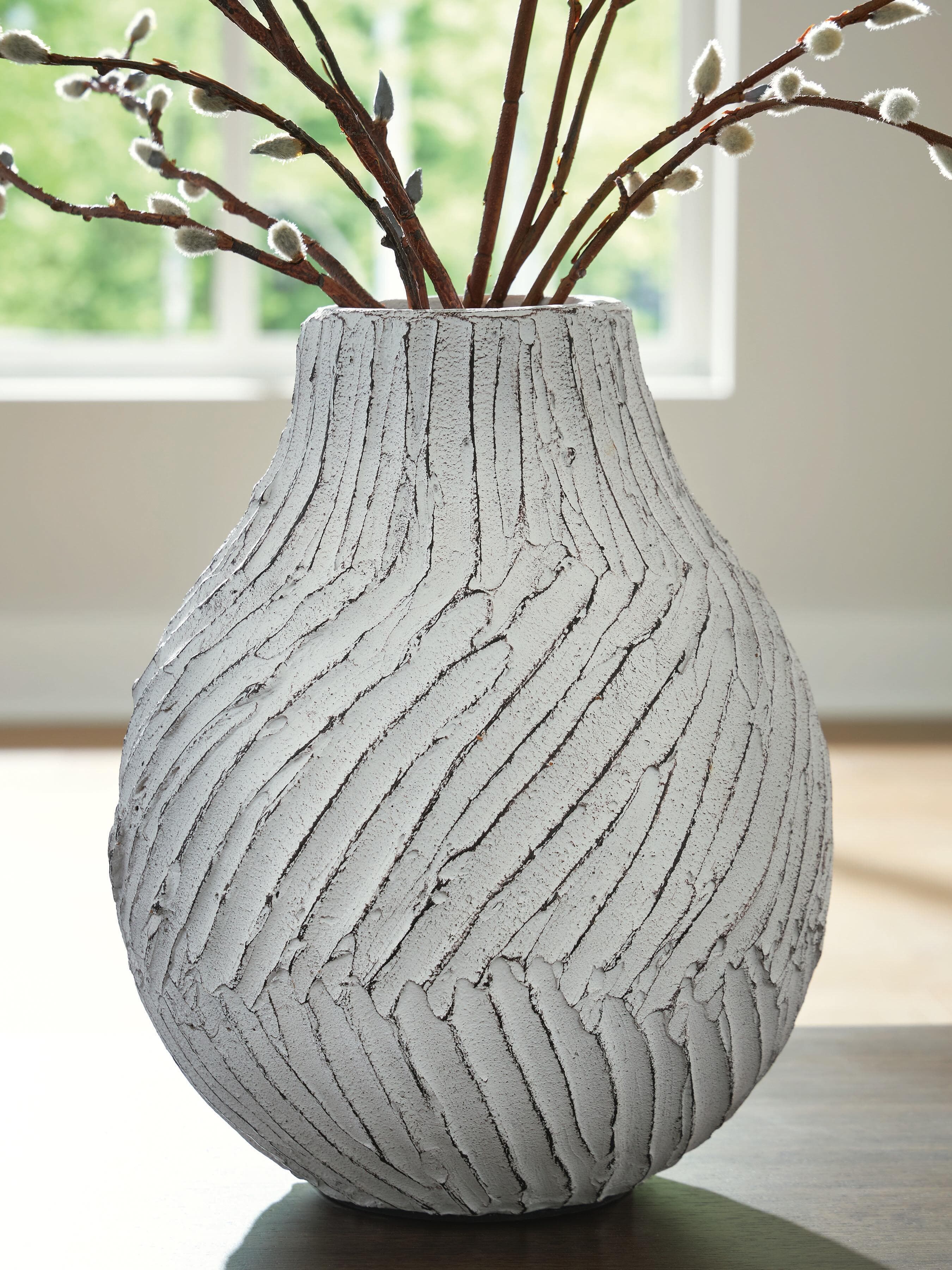 Shelvie Vase — Distressed White — view 2