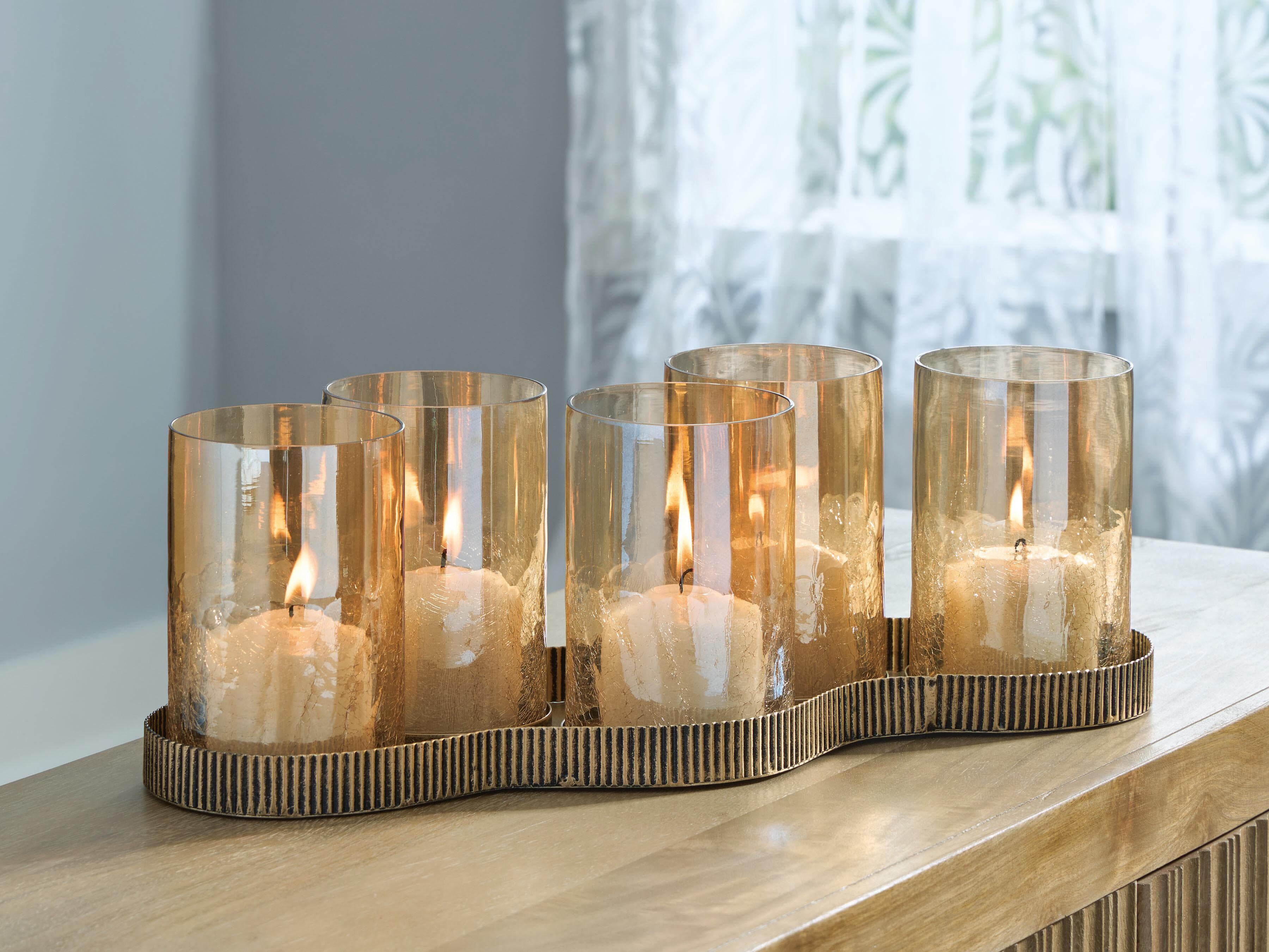 Evereton Candle Holder — Antique Gold Finish — view 2