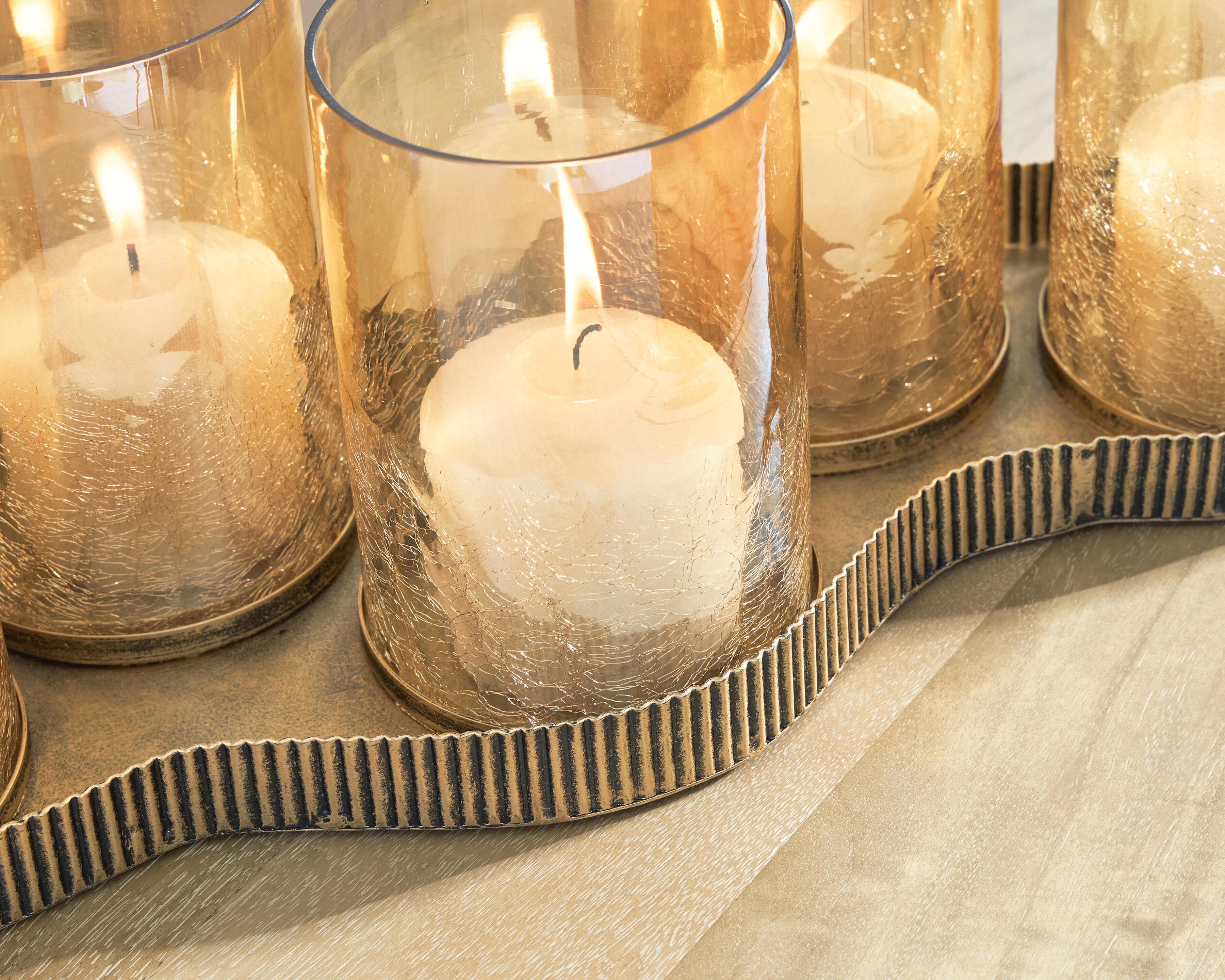 Evereton Candle Holder — Antique Gold Finish — view 4