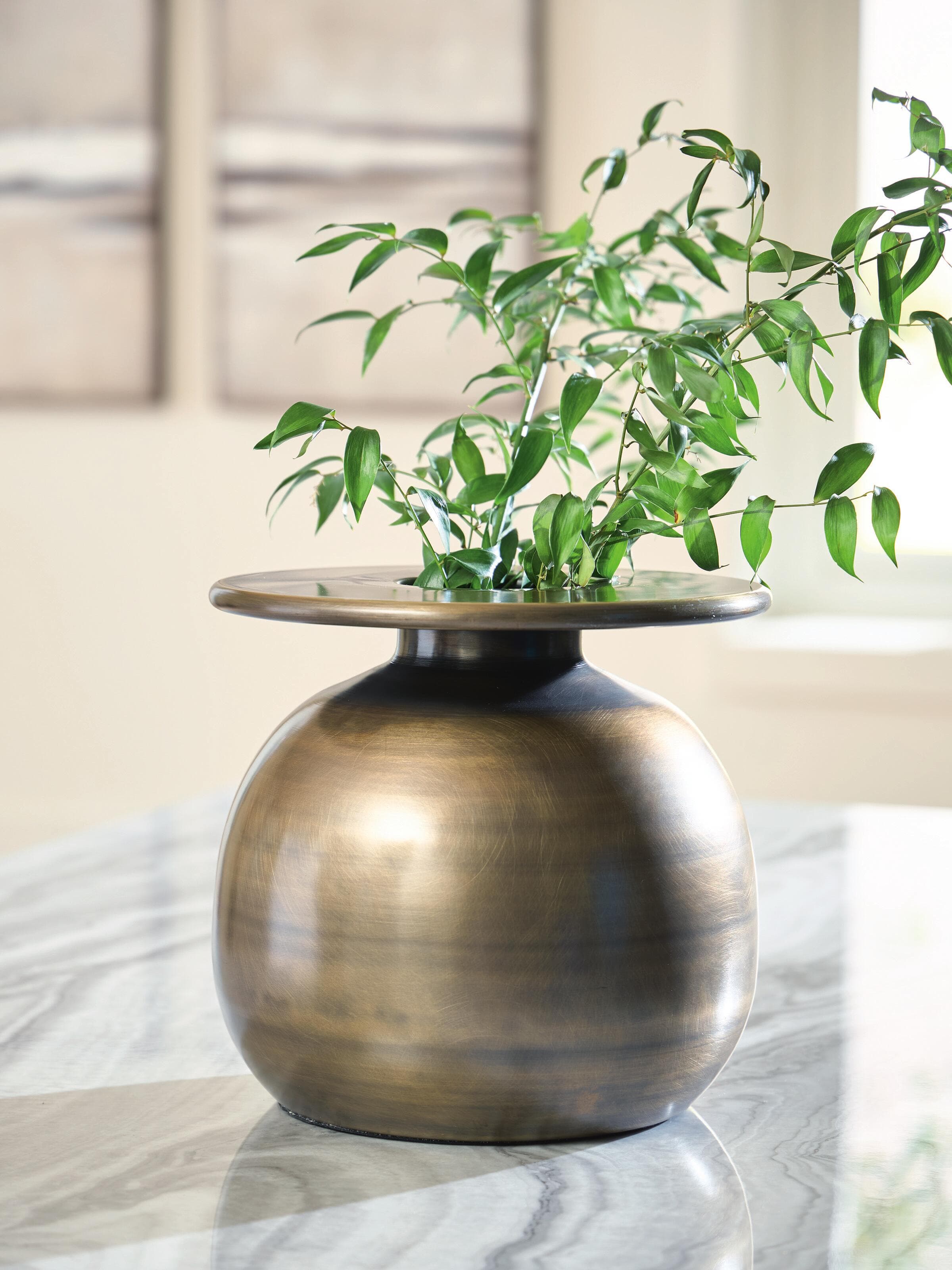 Fedorleigh Vase — Antique Brass Finish — view 2