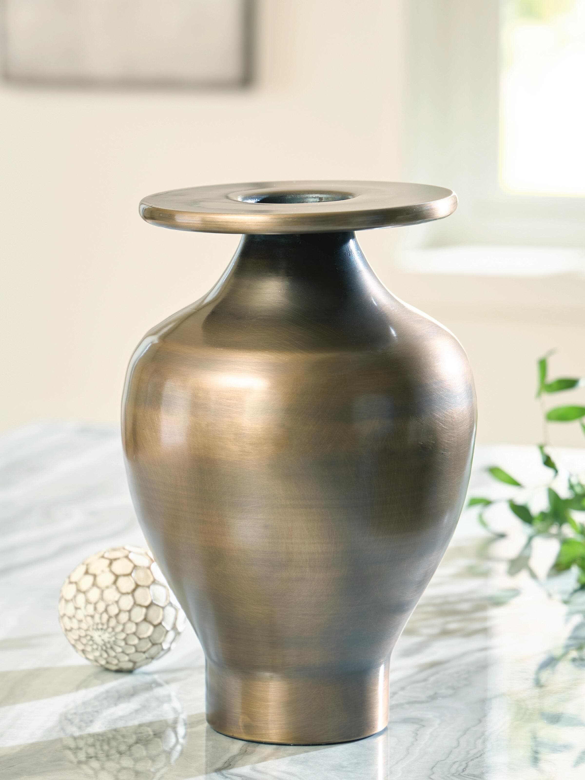 Fedorleigh Vase — Antique Brass Finish — view 2