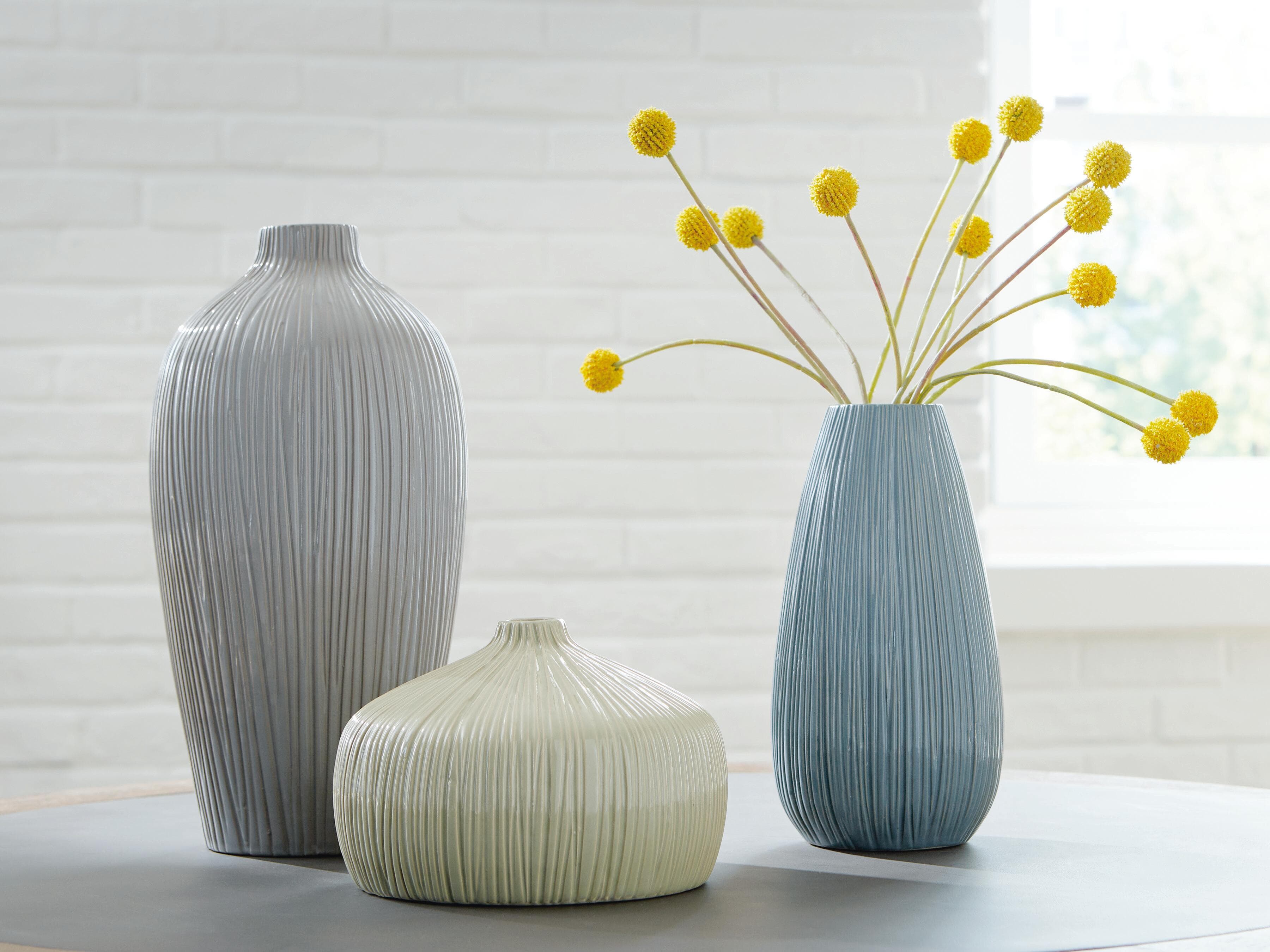 Eiderman Vase (Set of 3) — Gray/Blue/Green — view 2