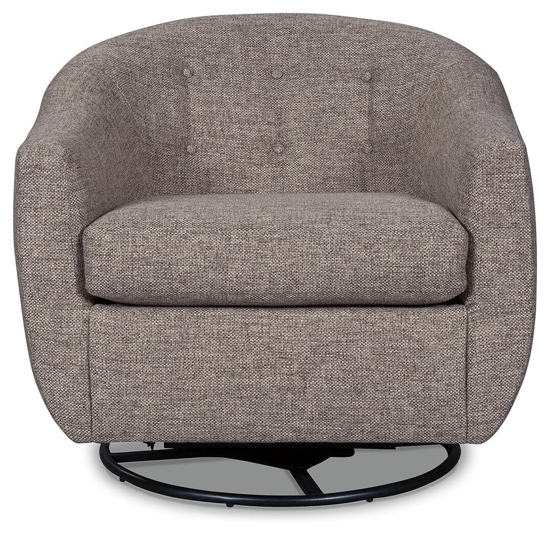 Upshur Accent Chair — Brown/Beige — view 3