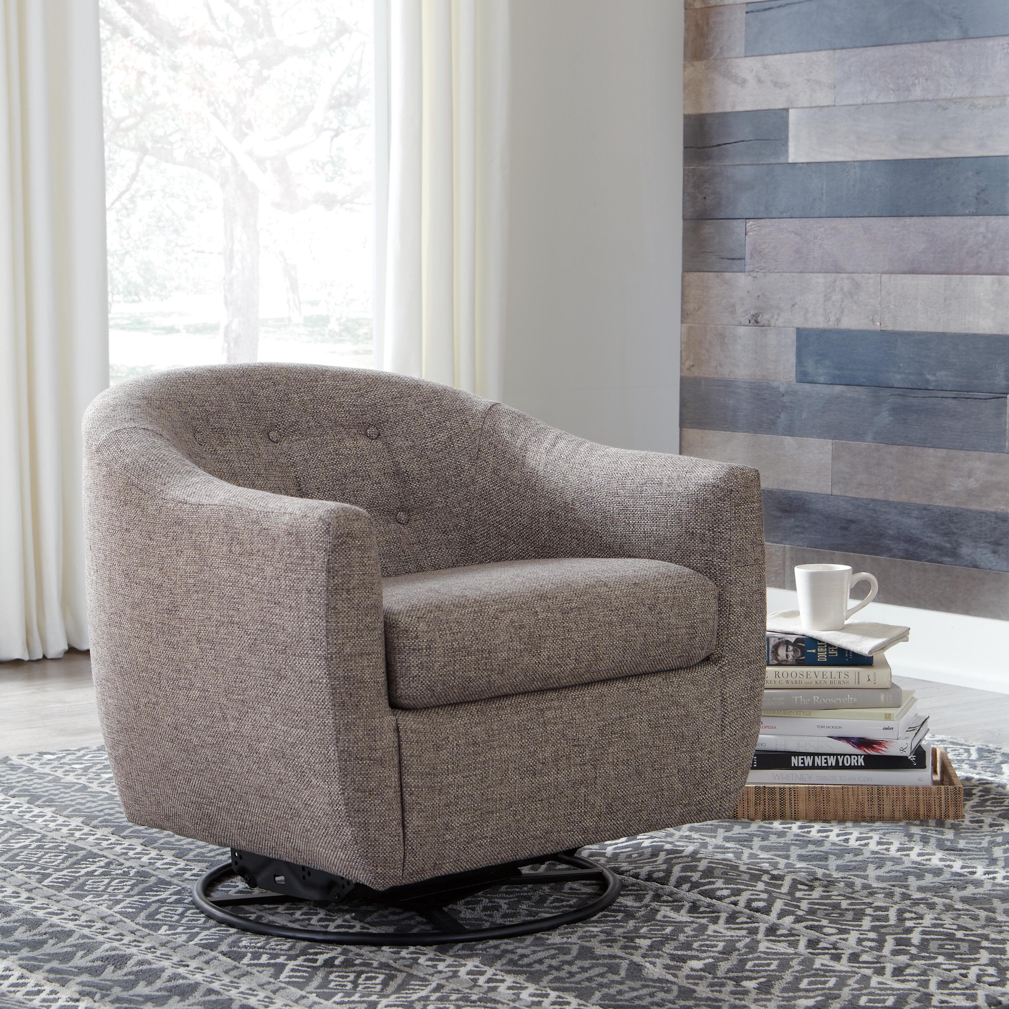 Upshur Accent Chair — Brown/Beige — view 2