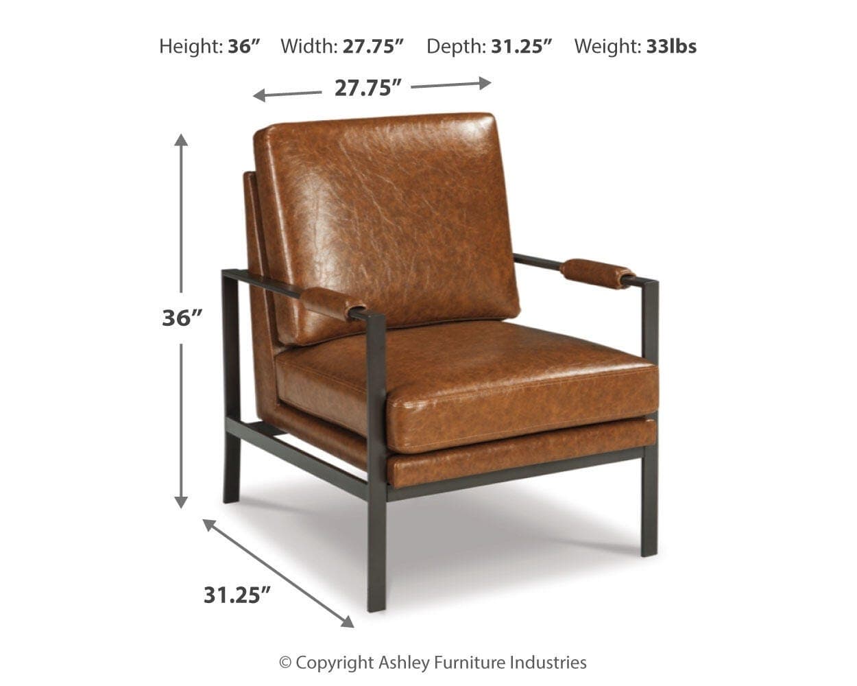 Peacemaker Accent Chair — Brown/Beige — view 3