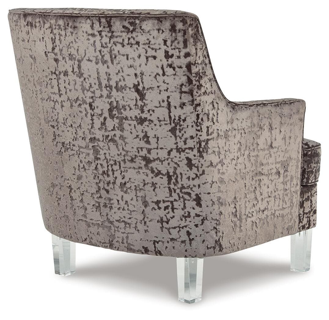 Gloriann Accent Chair — Transparent & Black/Gray — view 4