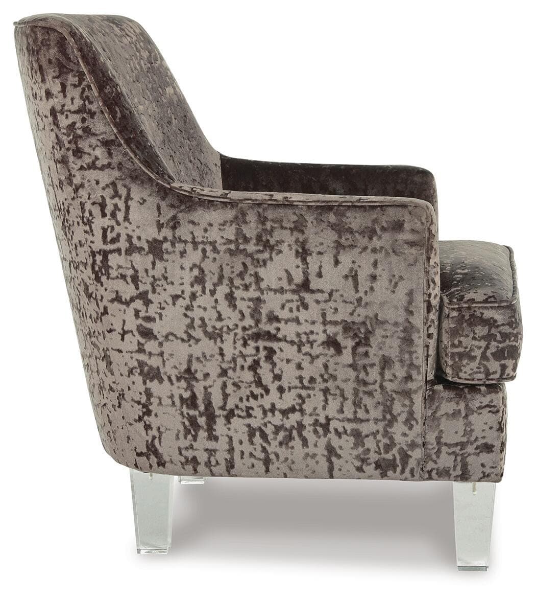 Gloriann Accent Chair — Transparent & Black/Gray — view 3