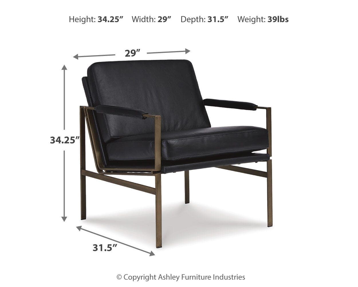 Puckman Accent Chair — Black/Gray — view 4