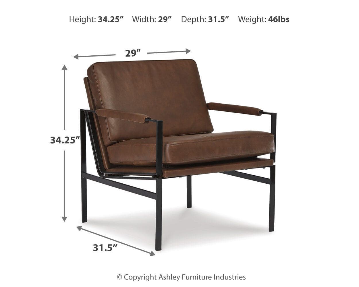 Puckman Accent Chair — Brown/Beige — view 4