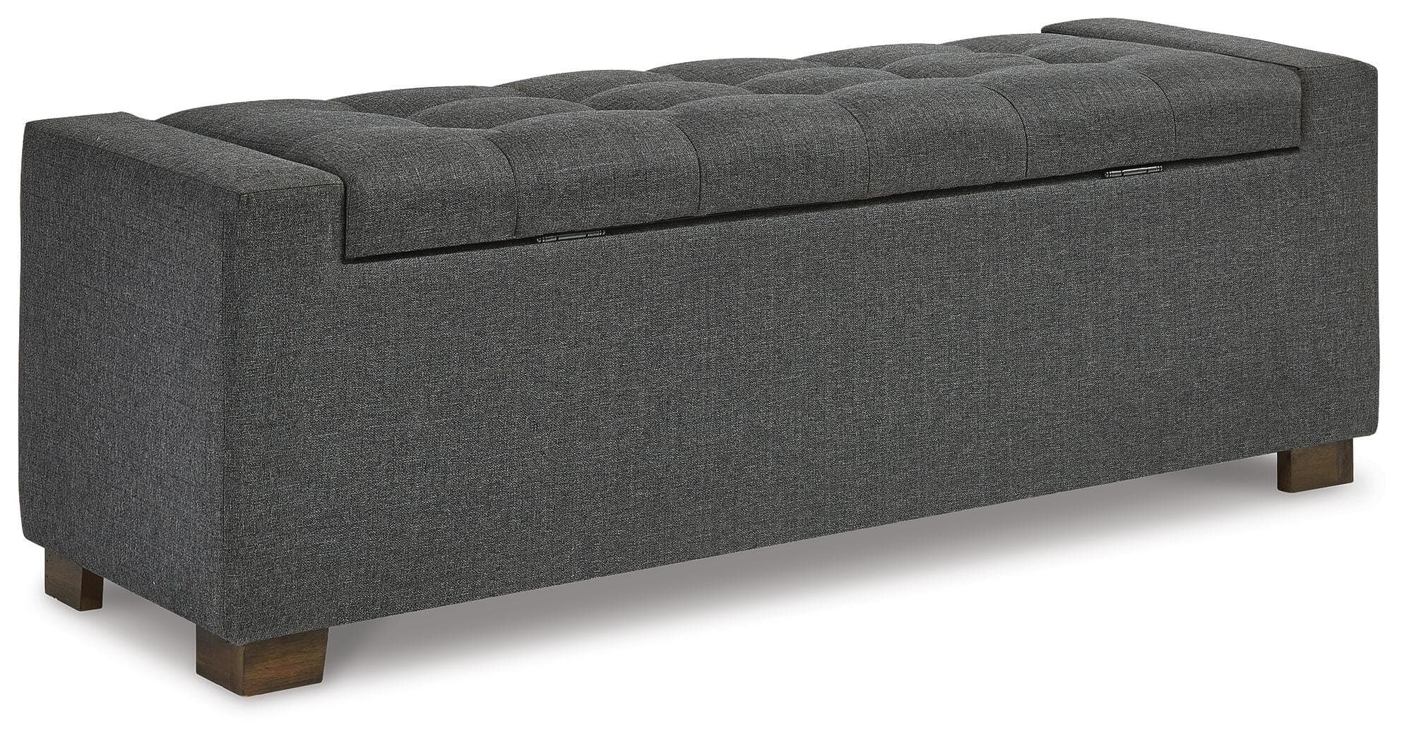 Cortwell Storage Bench — Black/Gray — view 6