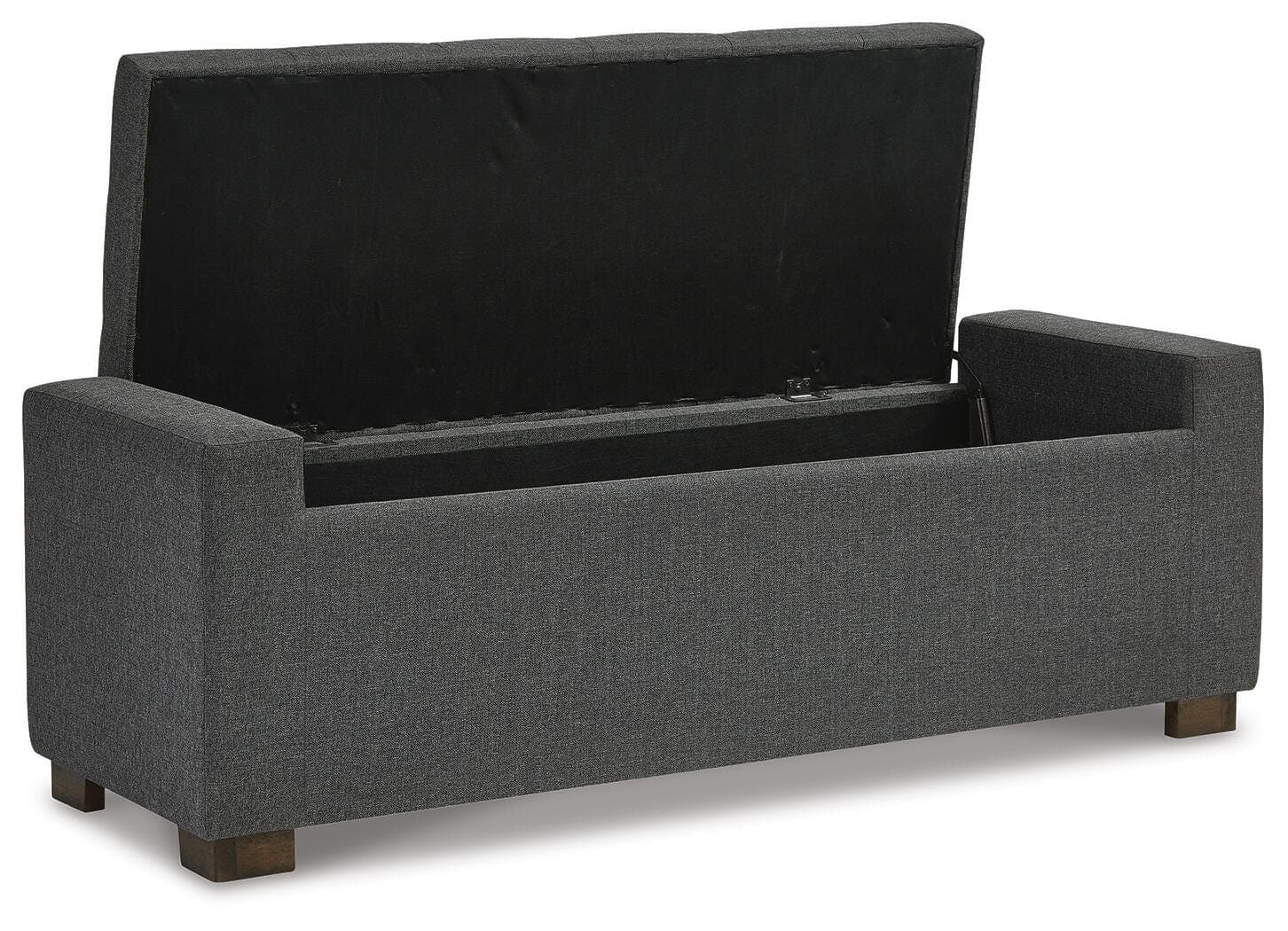 Cortwell Storage Bench — Black/Gray — view 3