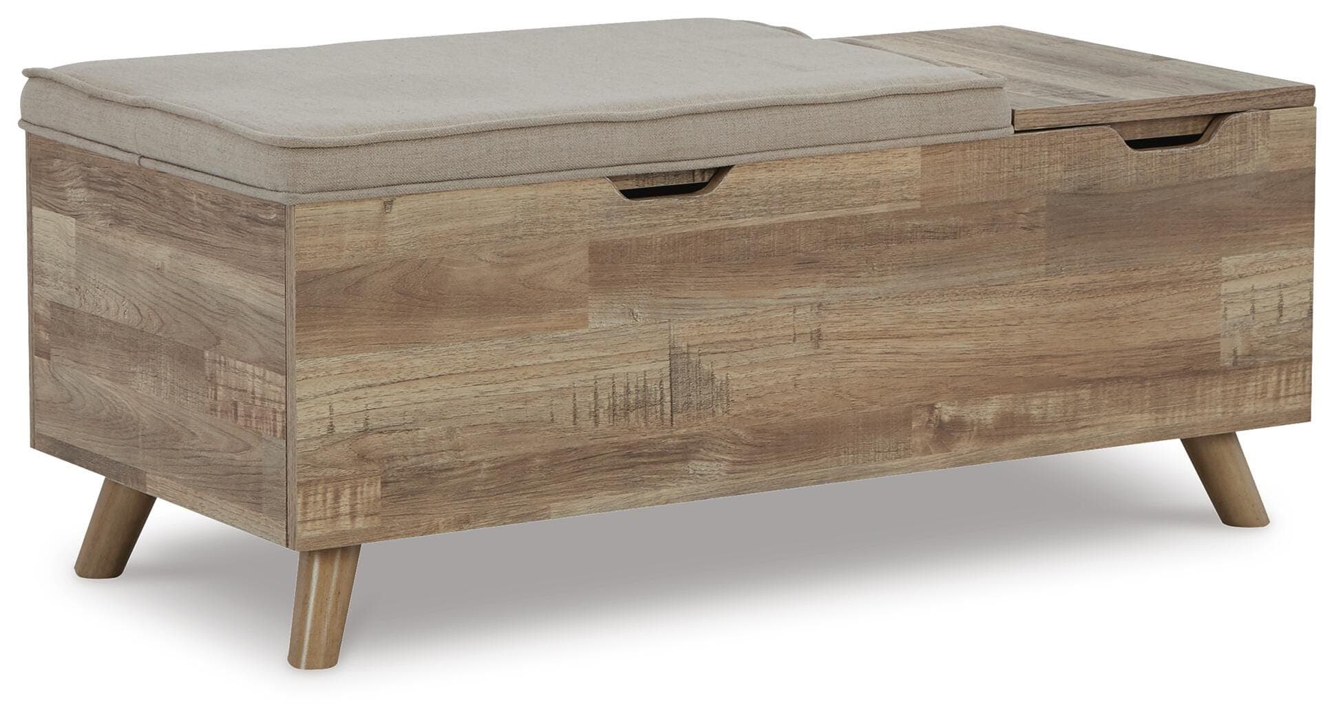 Gerdanet Storage Bench — Brown/Beige — view 5