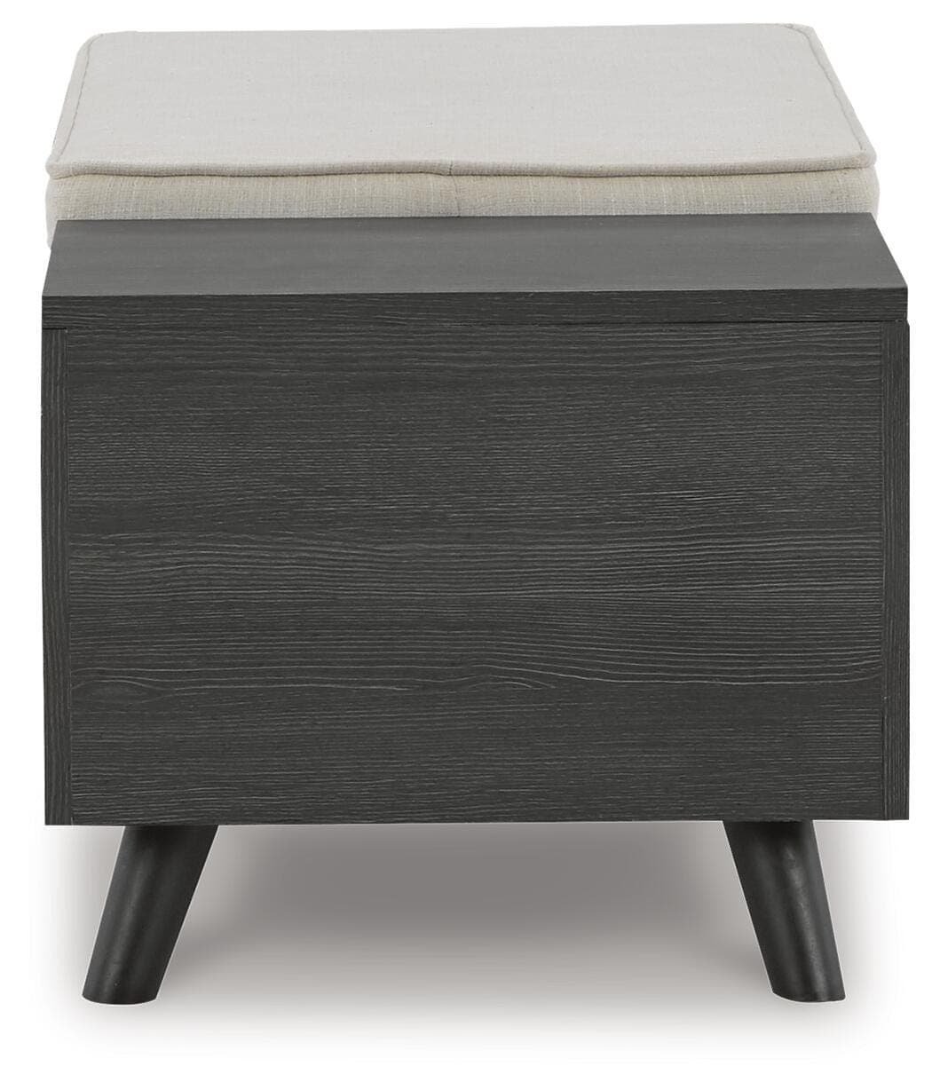 Yarlow Storage Bench — Black/Gray — view 4