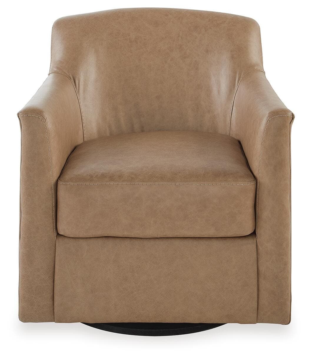 Bradney Swivel Accent Chair — Brown/Beige — view 3
