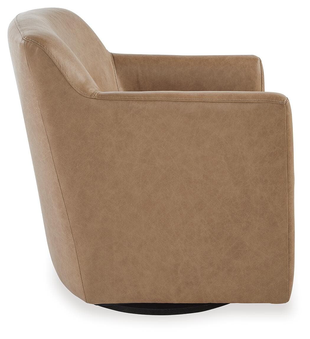 Bradney Swivel Accent Chair — Brown/Beige — view 4