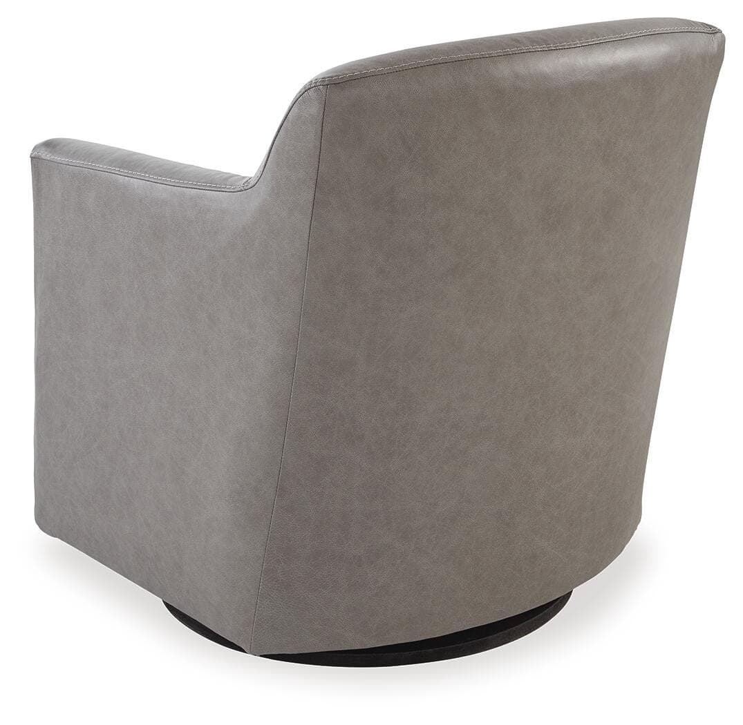 Bradney Swivel Accent Chair — Black/Gray — view 5