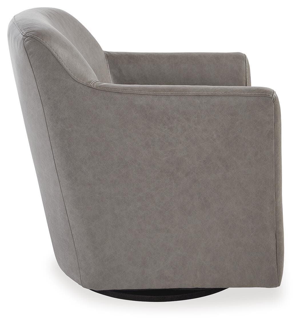 Bradney Swivel Accent Chair — Black/Gray — view 4