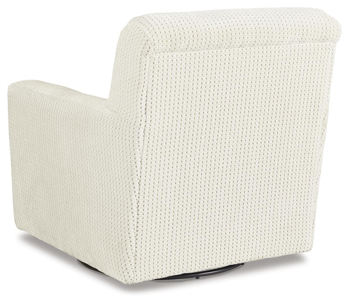 Herstow Swivel Glider Accent Chair — White — view 5
