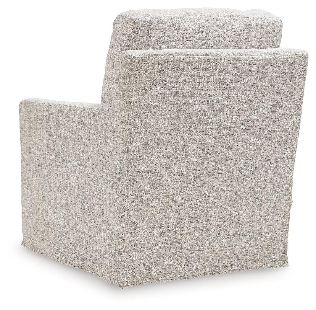 Nenana Next-Gen Nuvella Swivel Glider Accent Chair — White — view 5