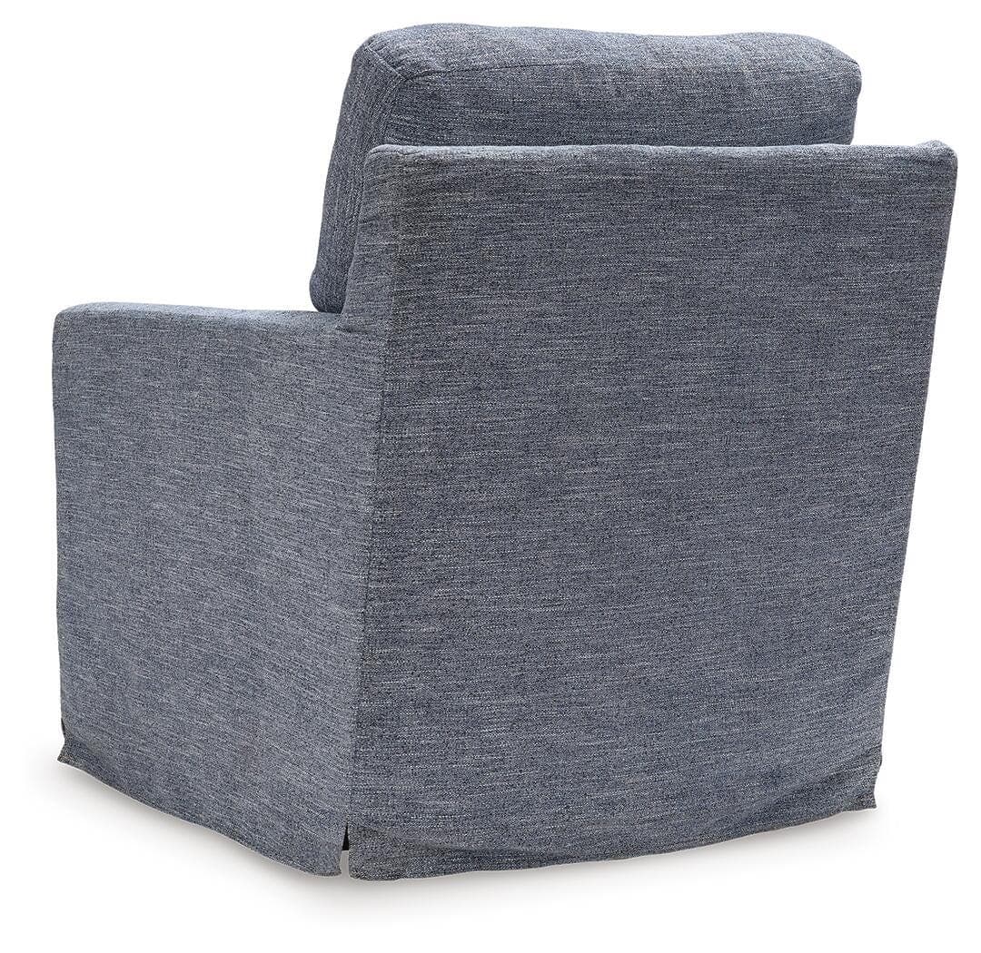 Nenana Next-Gen Nuvella Swivel Glider Accent Chair — Blue — view 5