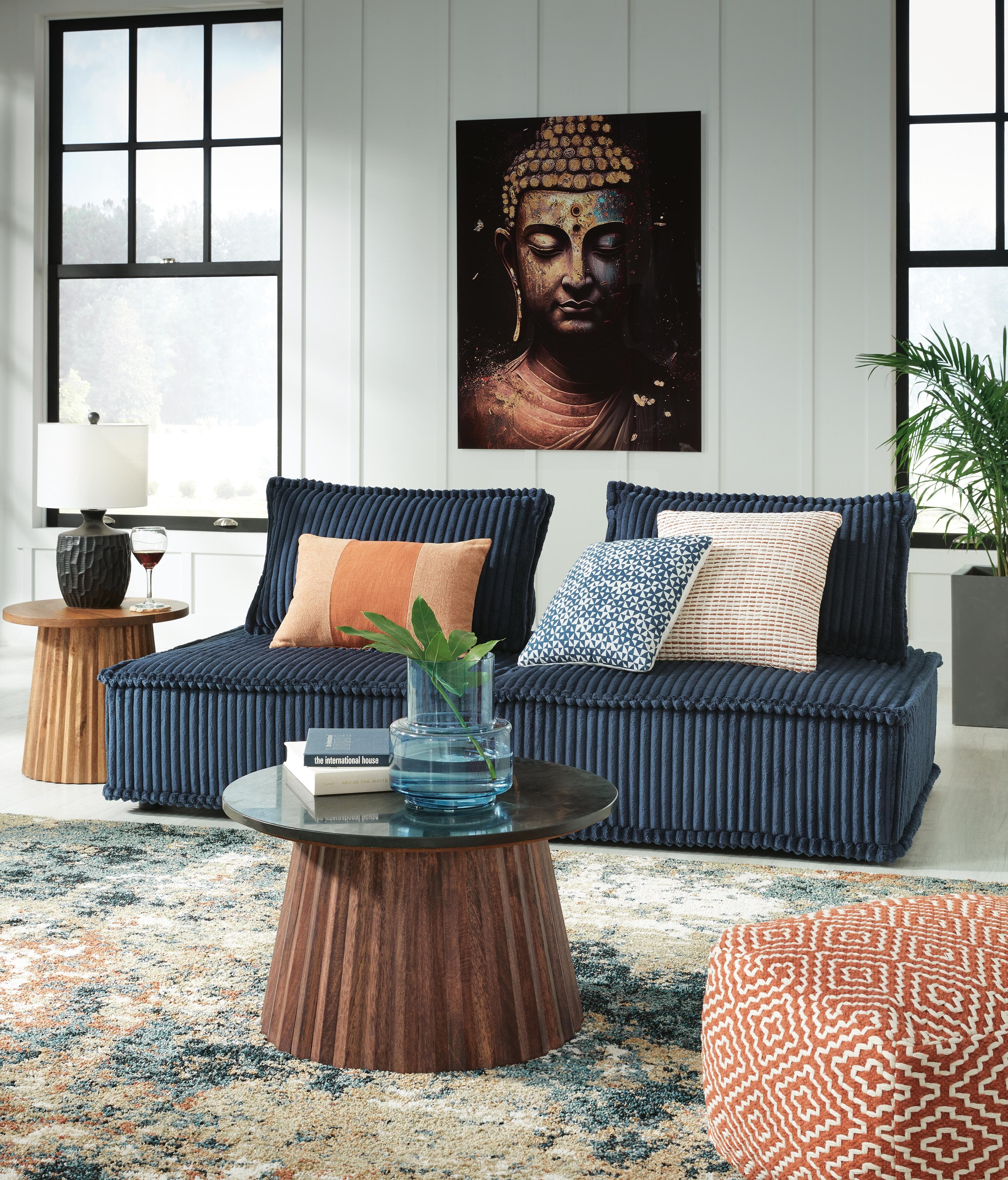 Bales 2-Piece Modular Seating — Blue — view 4