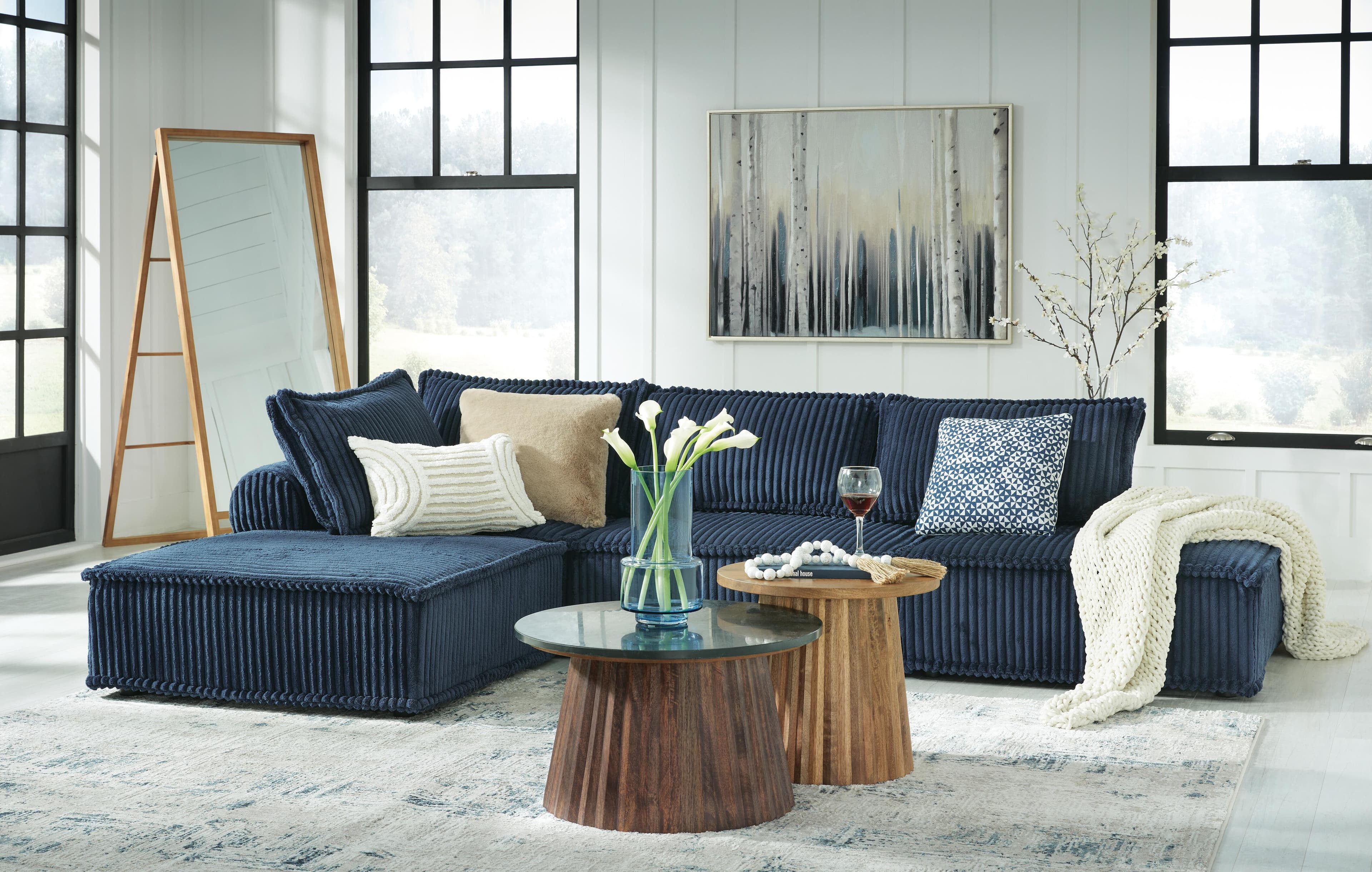 Bales 4-Piece Modular Seating — Blue — view 2