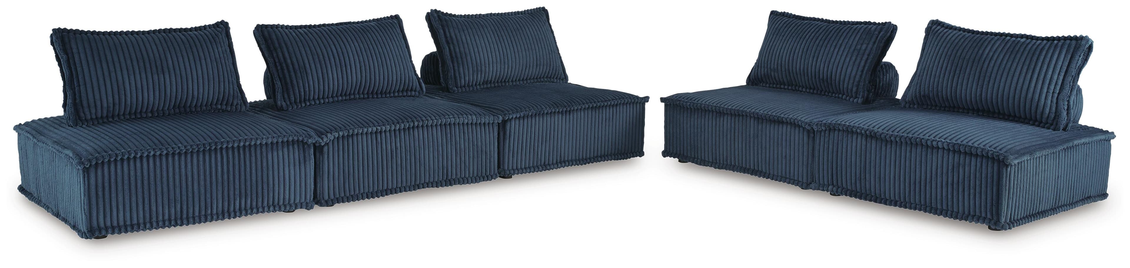 Bales 5-Piece Modular Seating — Blue — view 3