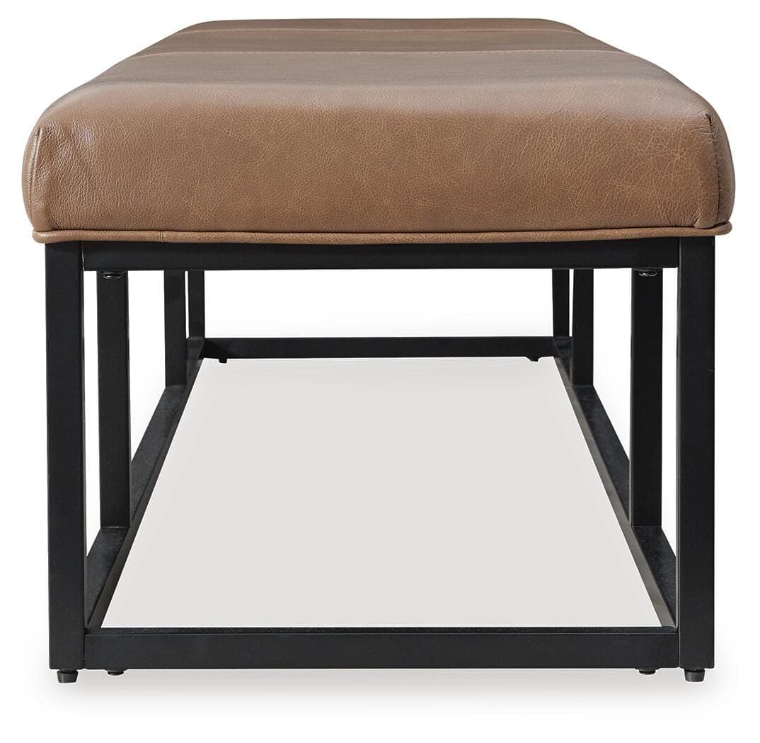 Joston Accent Bench — Black/Gray & Brown/Beige — view 4