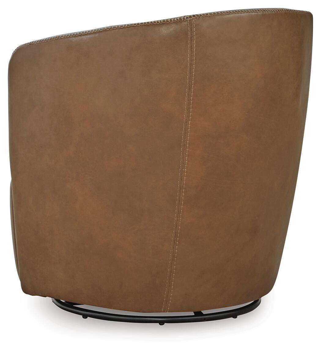 Kierreys Swivel Accent Chair — Brown/Beige — view 5