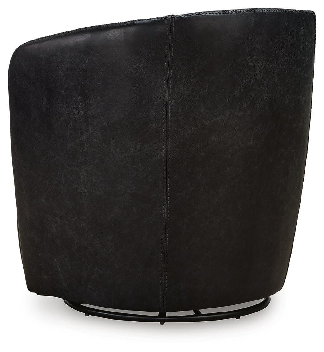 Kierreys Swivel Accent Chair — Black/Gray — view 5