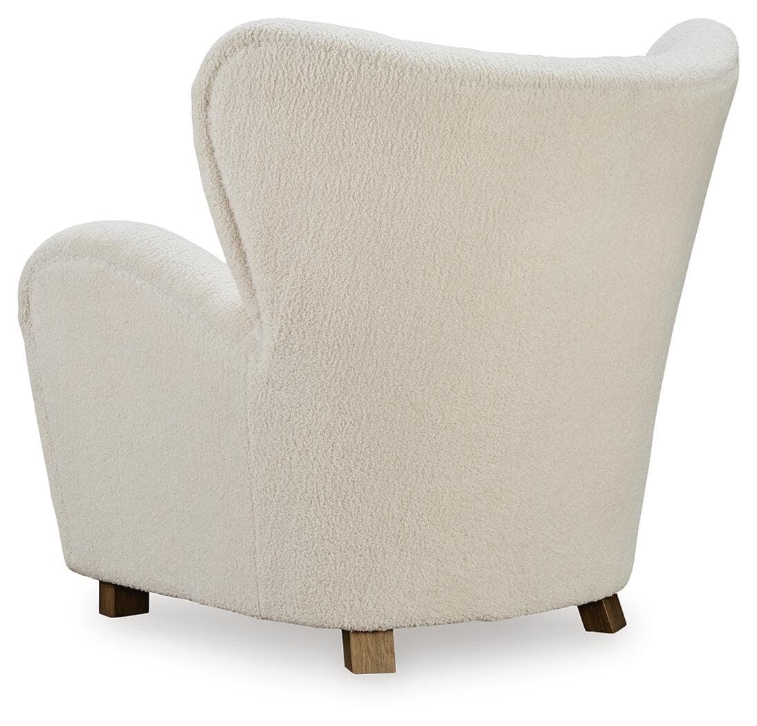 Larbell Accent Chair — White & Brown/Beige — view 5