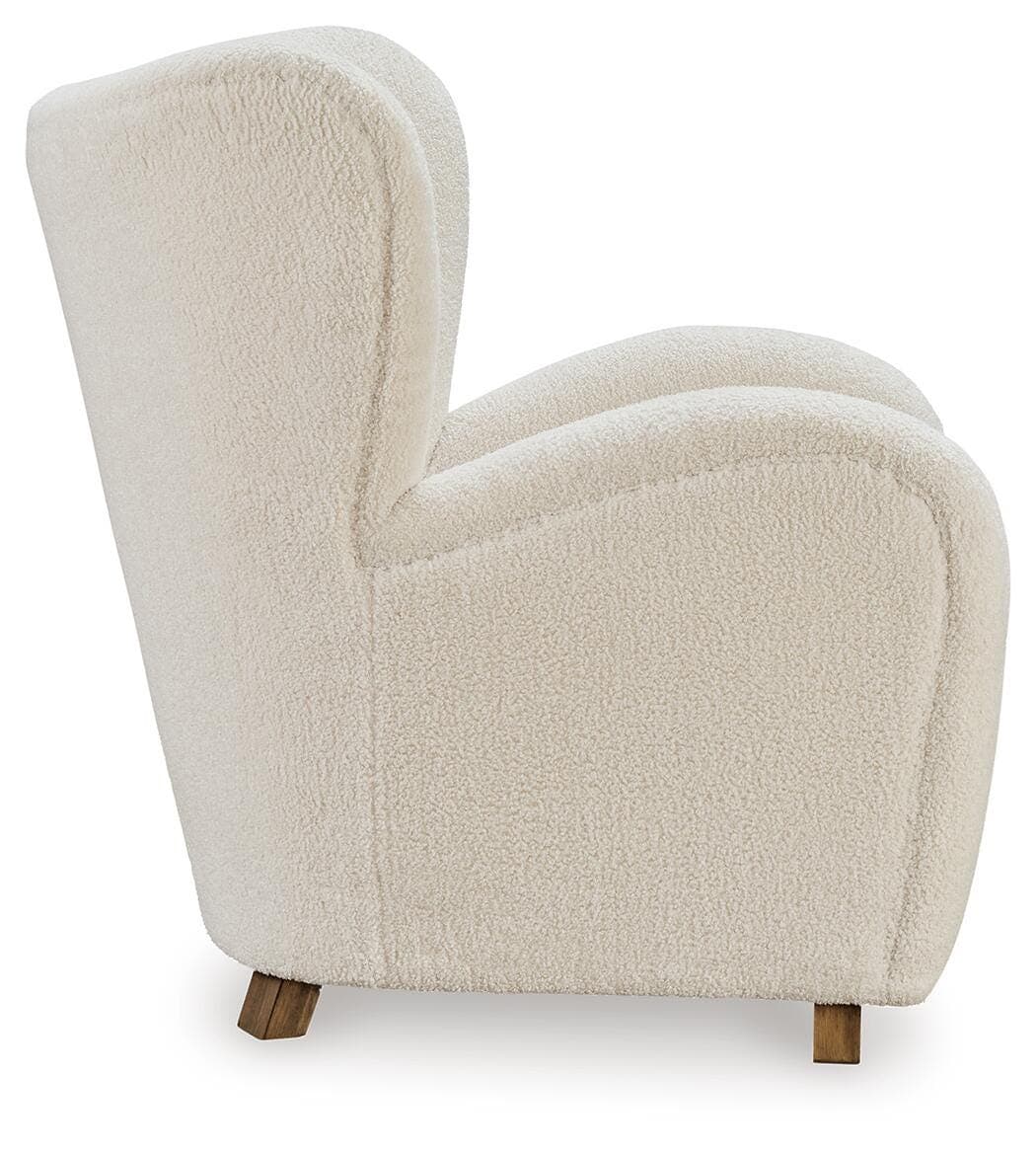 Larbell Accent Chair — White & Brown/Beige — view 4