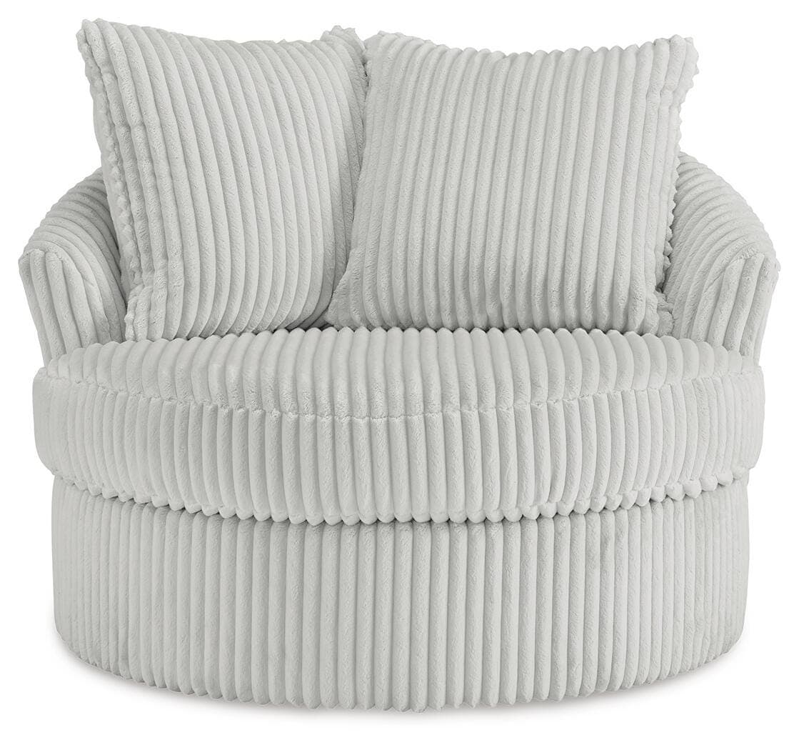 Gramwell Swivel Accent Chair — Alloy — view 3