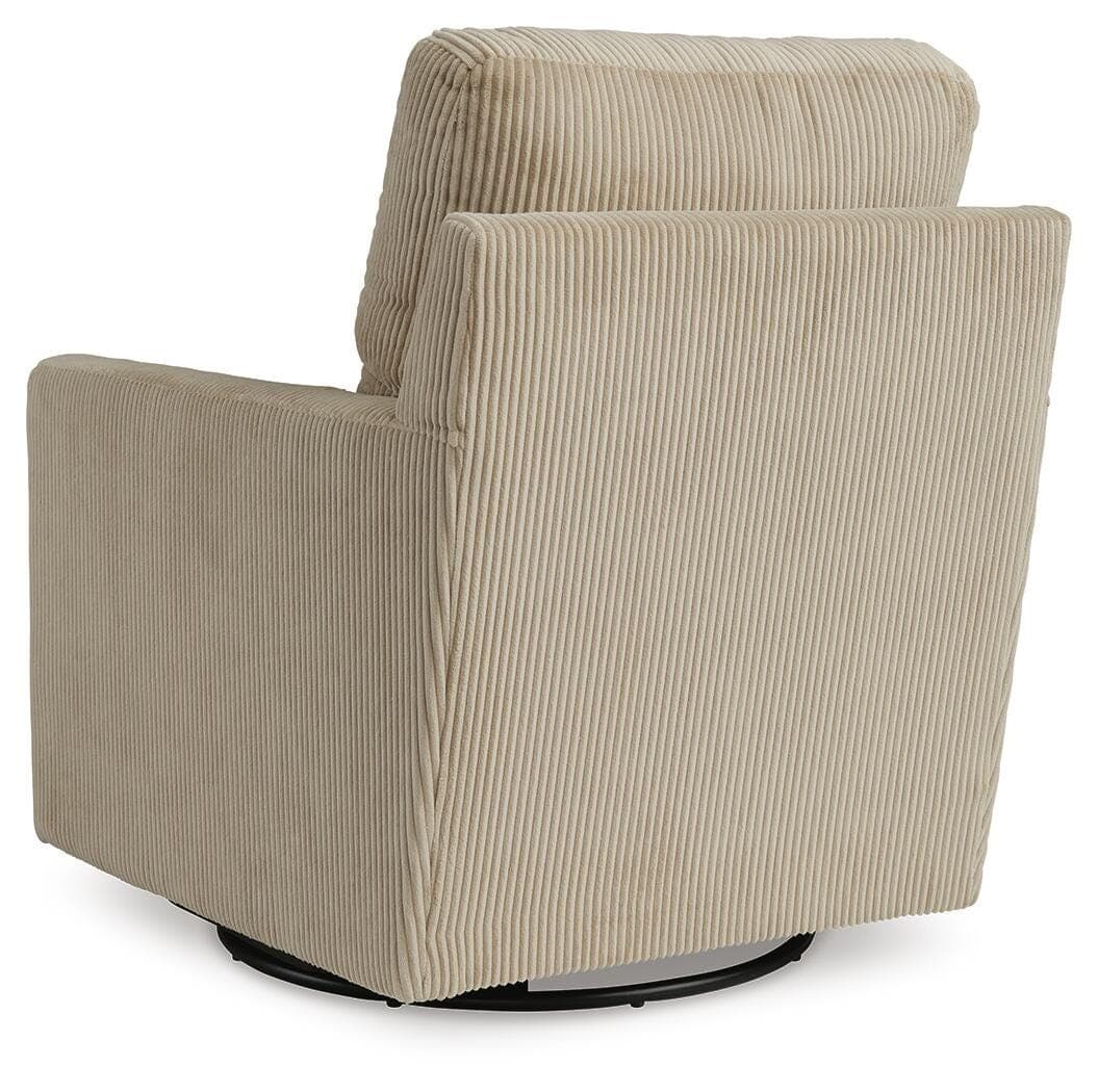 Icaman Swivel Accent Chair — Brown/Beige — view 5