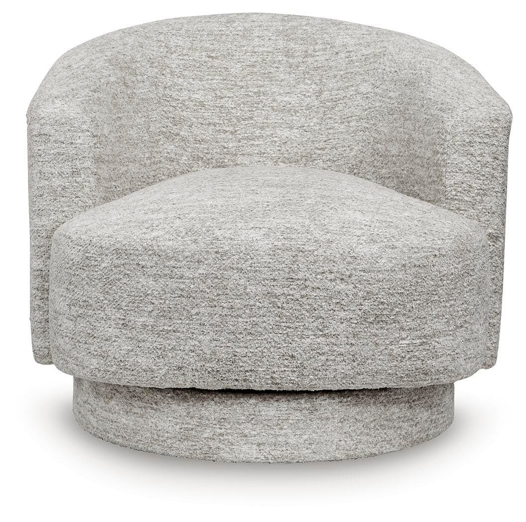 Wardsor Swivel Accent Chair — Brown/Beige — view 3