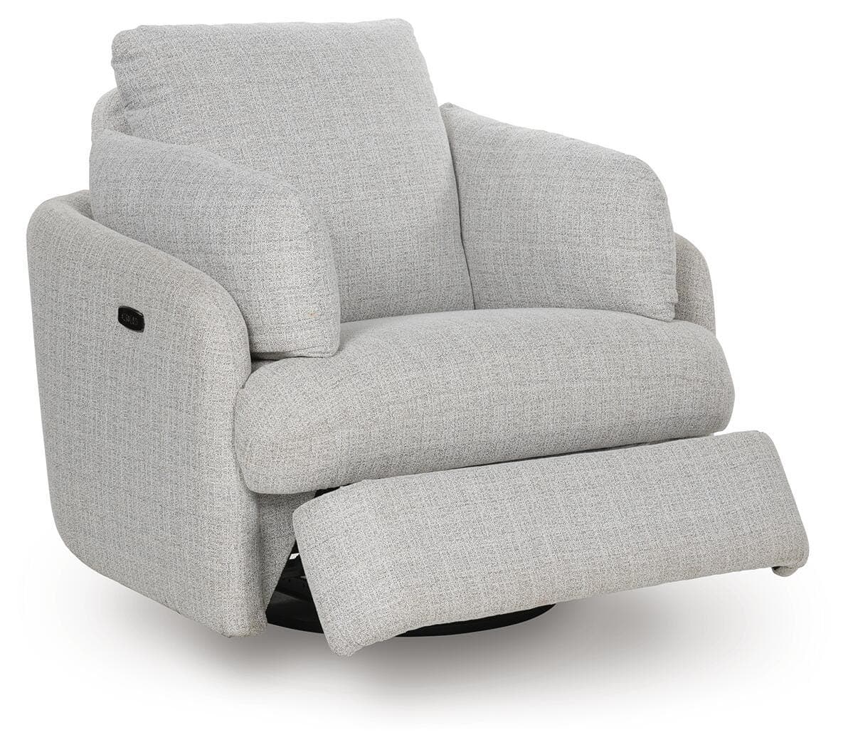 Alainmont Next-Gen Nuvella Swivel Power Recliner — White — view 4