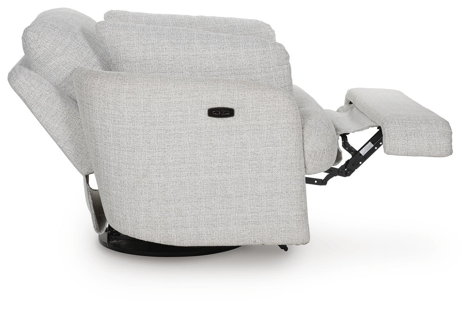 Alainmont Next-Gen Nuvella Swivel Power Recliner — White — view 7