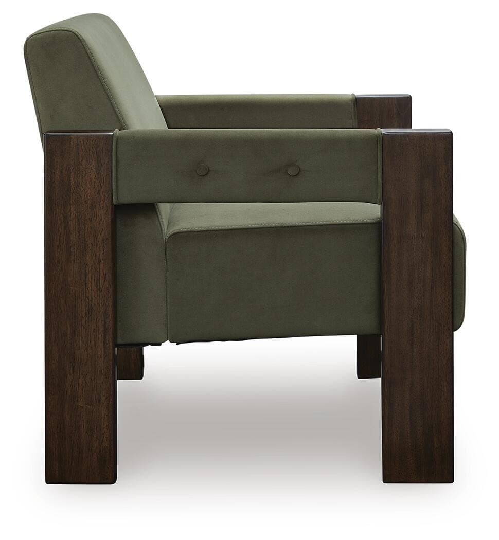 Adlanlock Accent Chair — Brown/Beige & Green — view 4