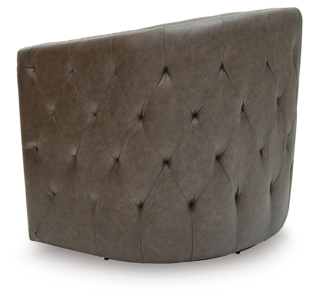 Brentlow Swivel Accent Chair — Granite — view 5