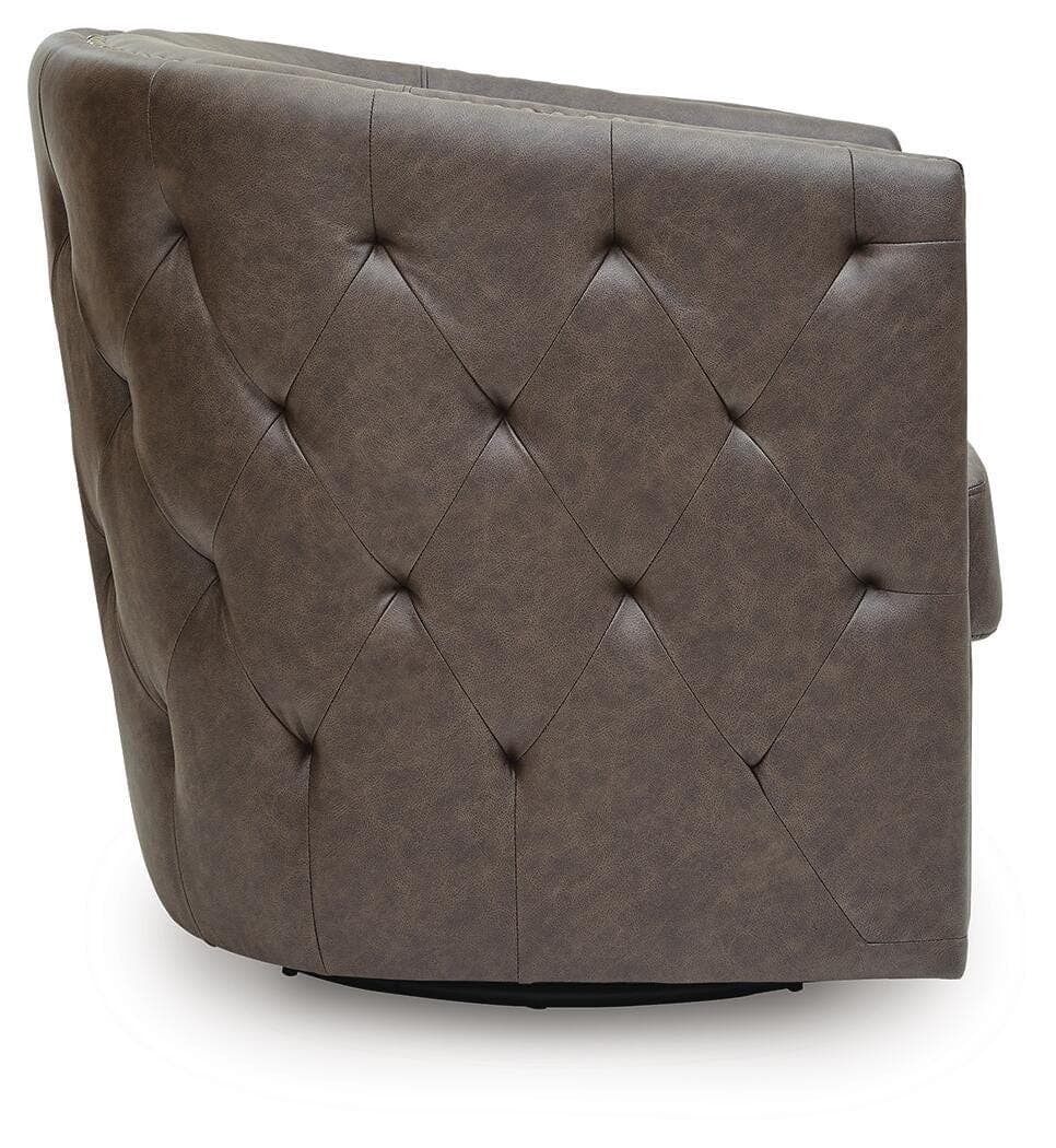 Brentlow Swivel Accent Chair — Granite — view 4