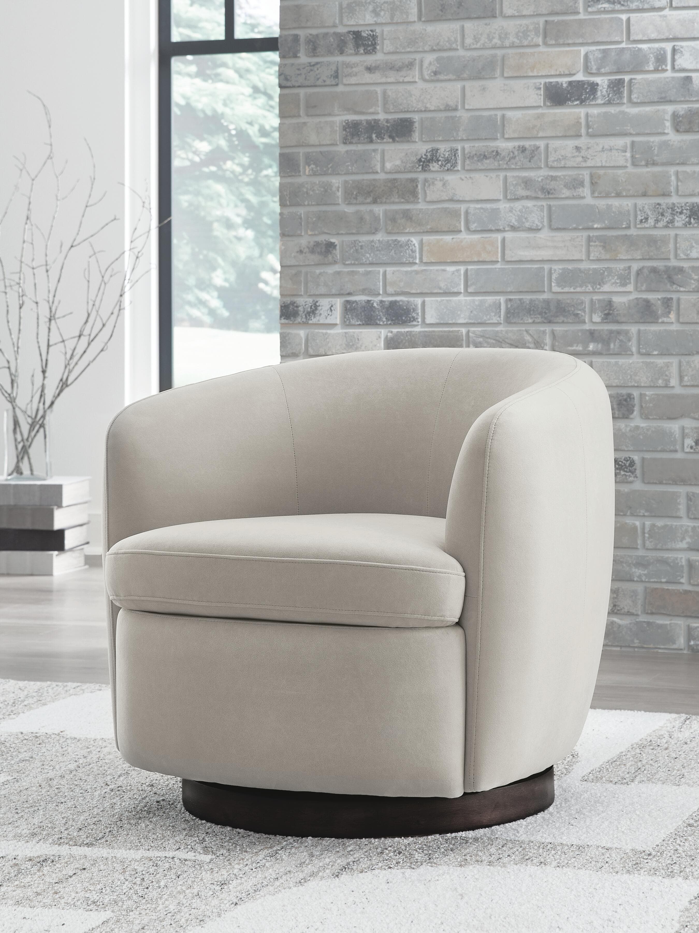 Annbury Swivel Accent Chair — Light Beige — view 6