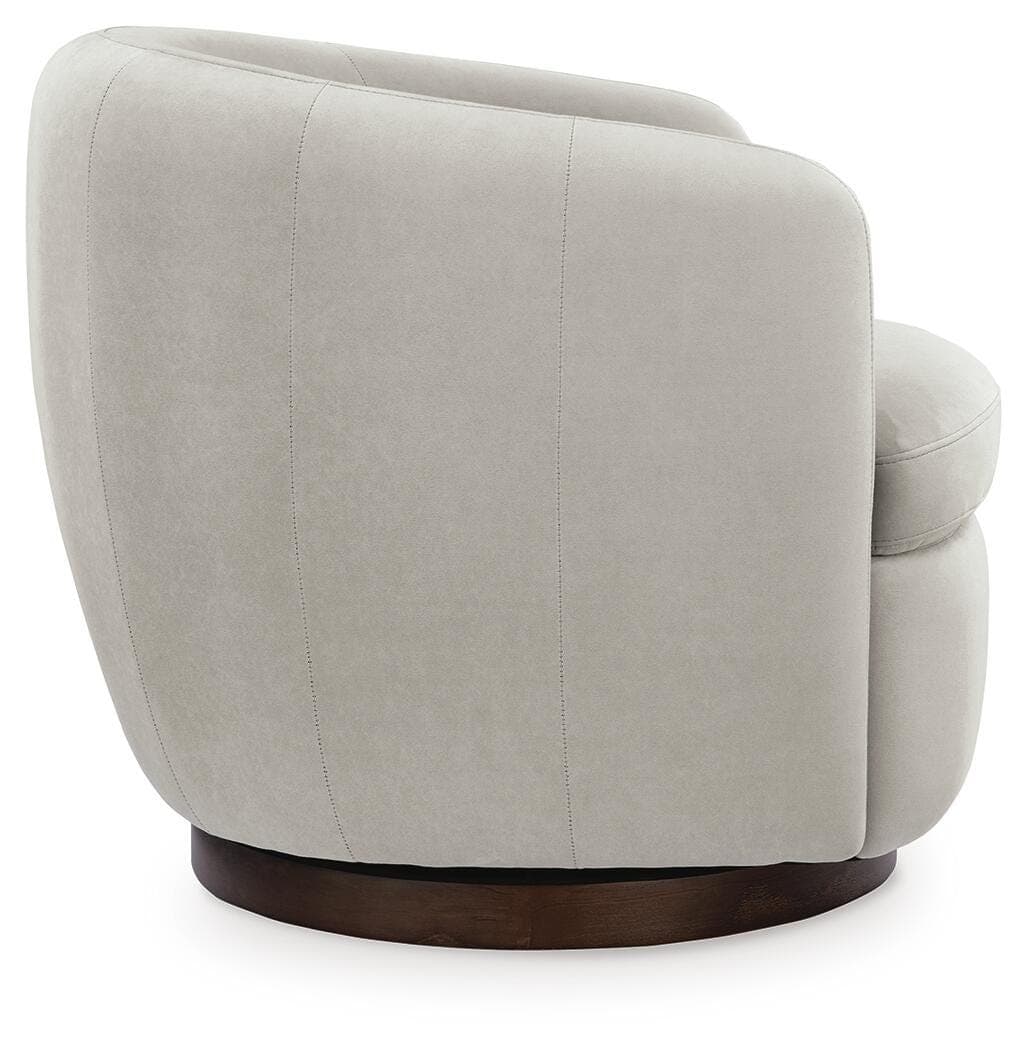 Annbury Swivel Accent Chair — Light Beige — view 4