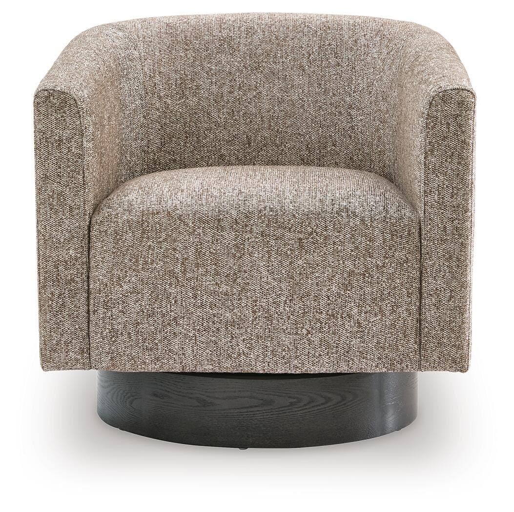 Jorryn Swivel Accent Chair — Brown — view 3