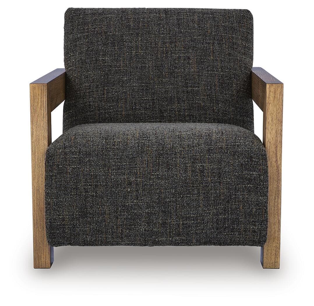 Dorney Accent Chair — Charcoal/Brown — view 3